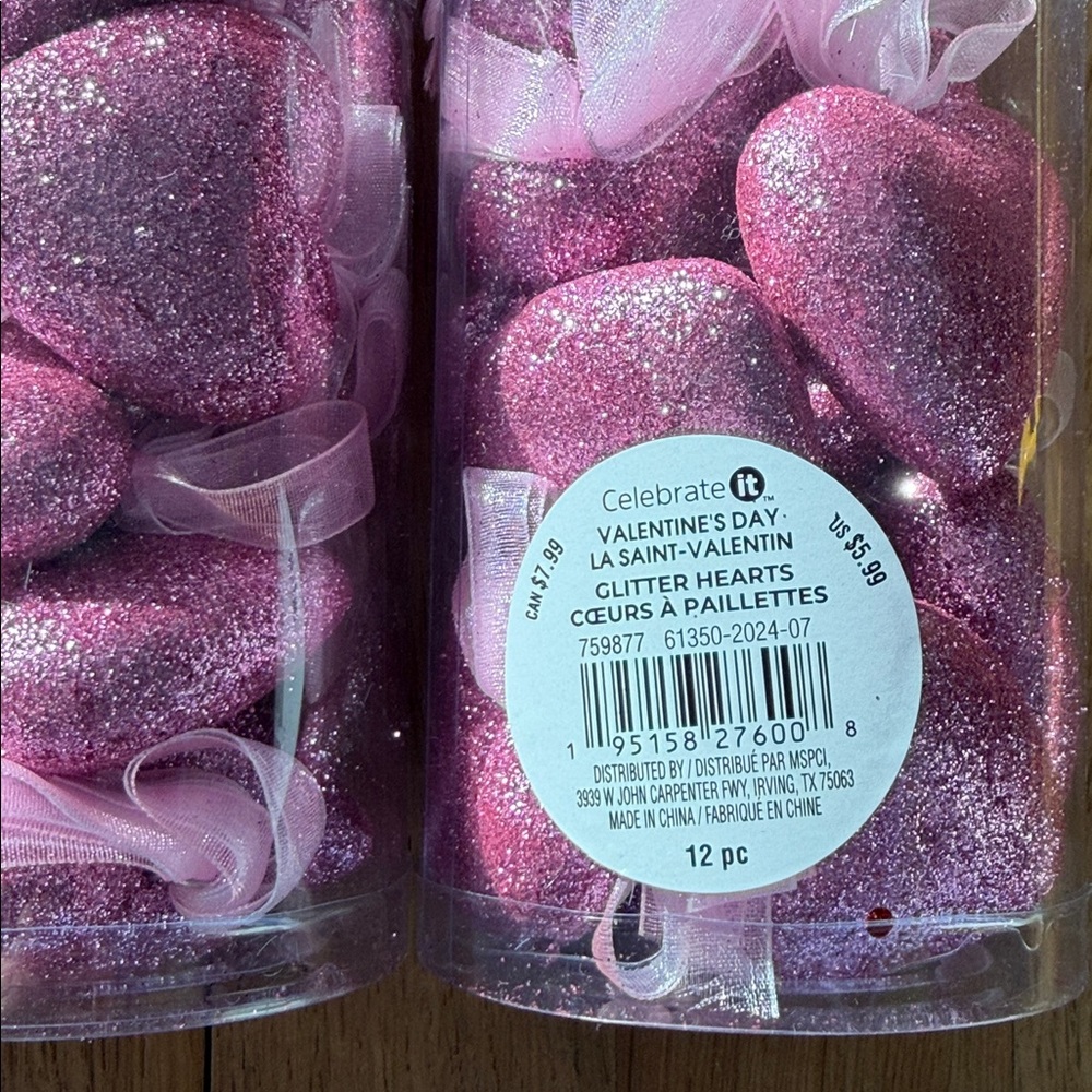 NWT Bundle of 6 Red and Pink Heart Ornaments Sets - 68pcs Total! ❤️💕 - Picture 4 of 11